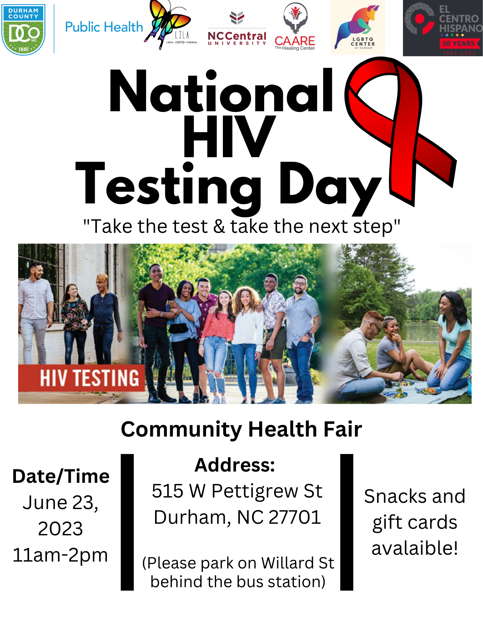 National HIV Testing Day Durham County Region 6 Network of Care and