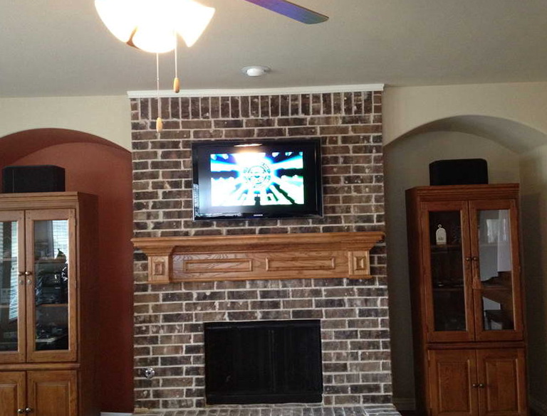 Mounting Tv Above Brick Fireplace Home Design Ideas
