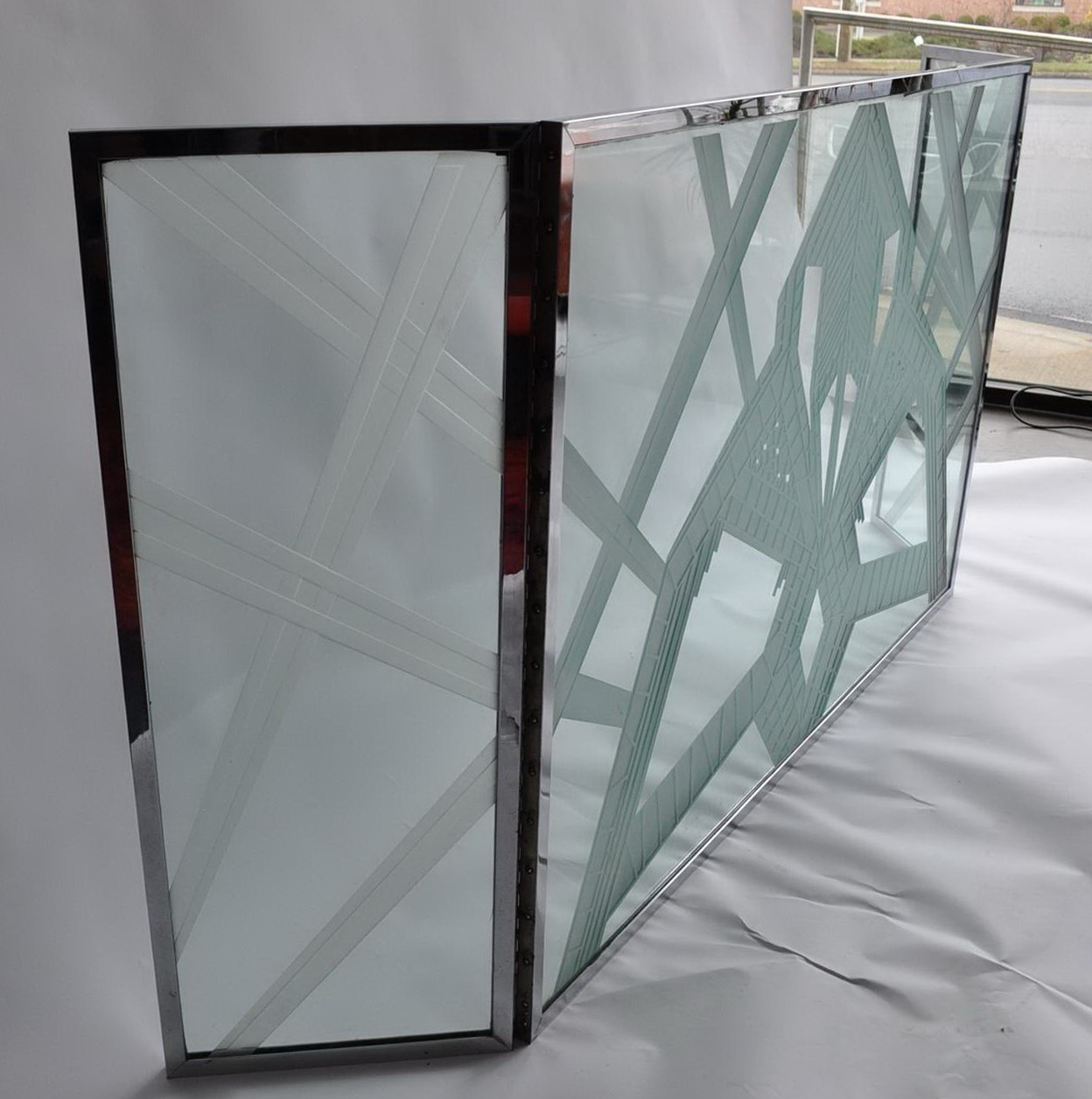 Etched Glass Fireplace Screen Home Design Ideas