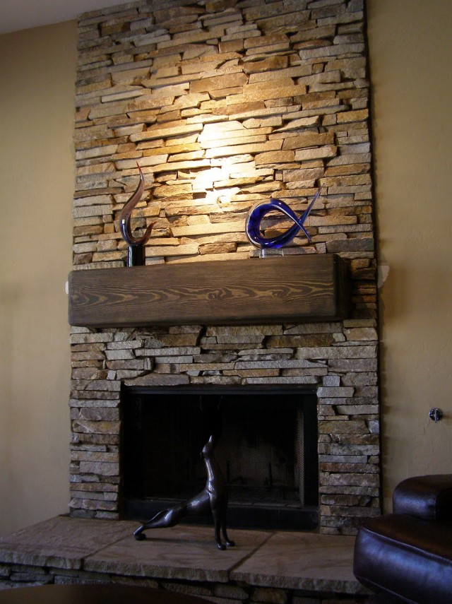 Stack Stone Fireplace Veneer