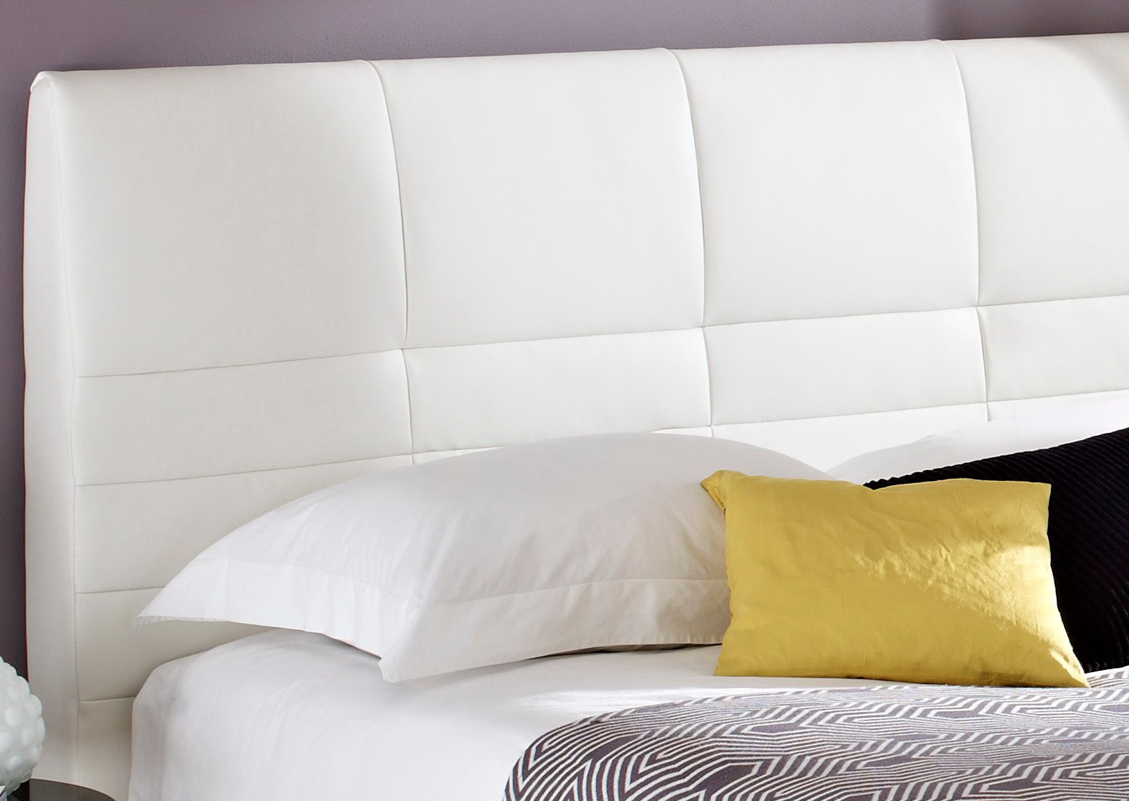 White Leather Headboard King Size Home Design Ideas