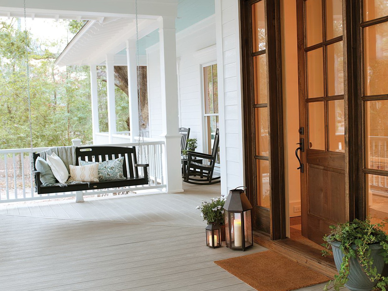 Country Front Porch Swing Home Design Ideas