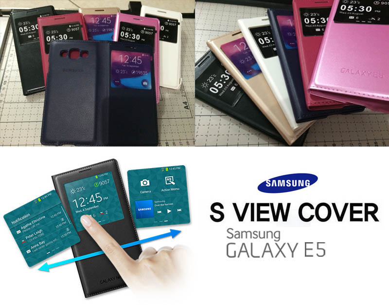 Flip Cover SView Samsung Galaxy E5 Acc Gadget