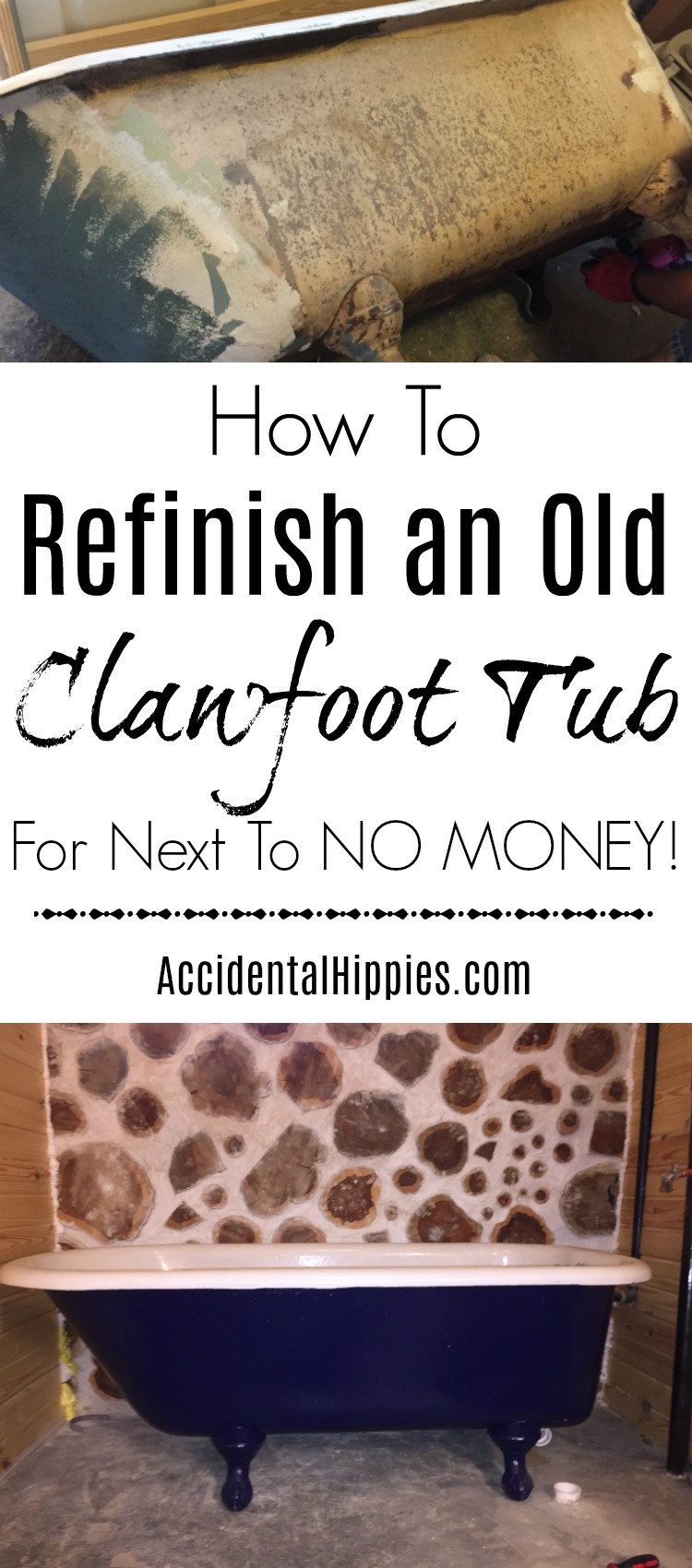 How to Find and Refinish an Old Cast Iron Clawfoot Tub Accidental Hippies