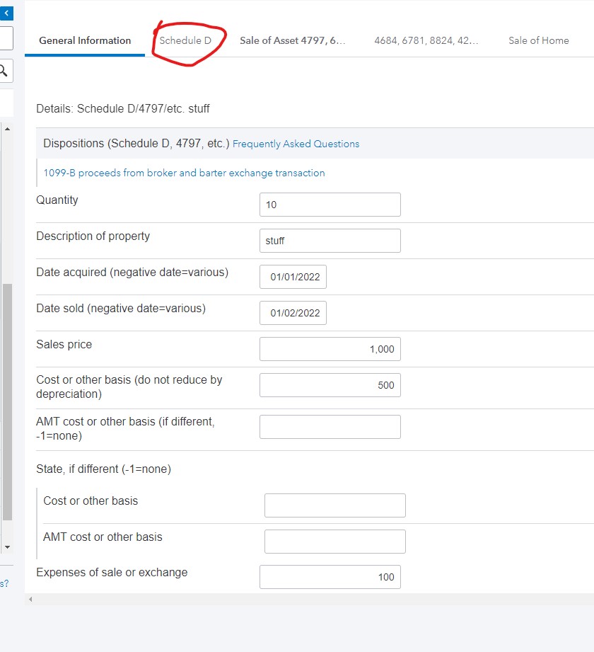 Sch d is not pulling expenses Intuit Accountants Community