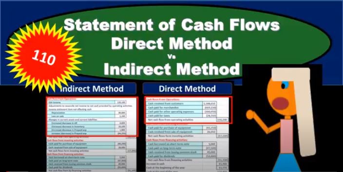 Statement of Cash Flows Direct Method Vs Indirect Method Accounting