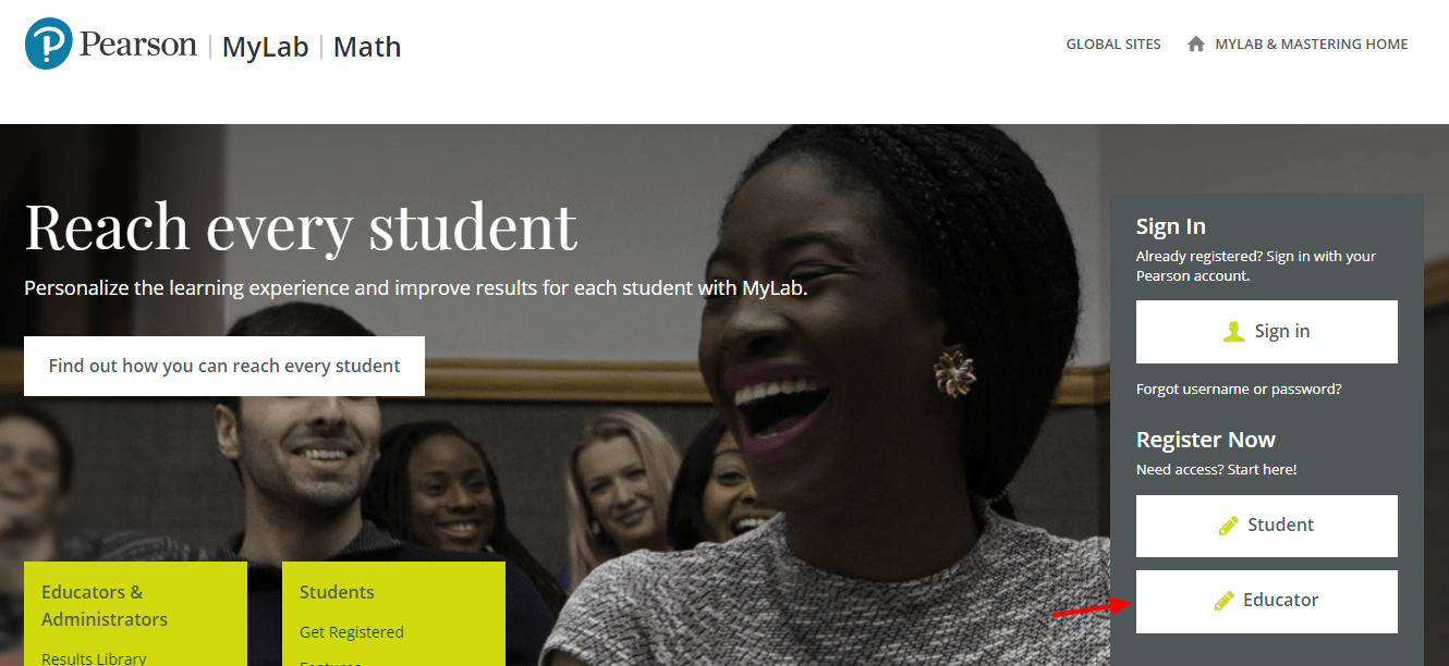 Login To Your MyMathLab Educator Account