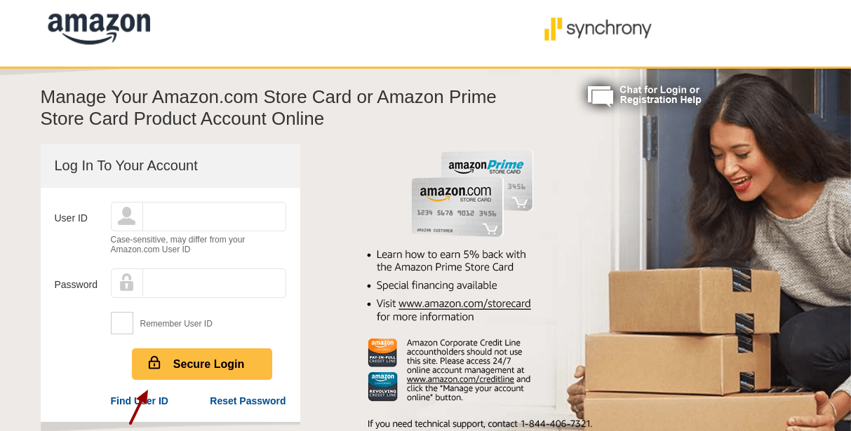 Amazon Store Credit Card Login at