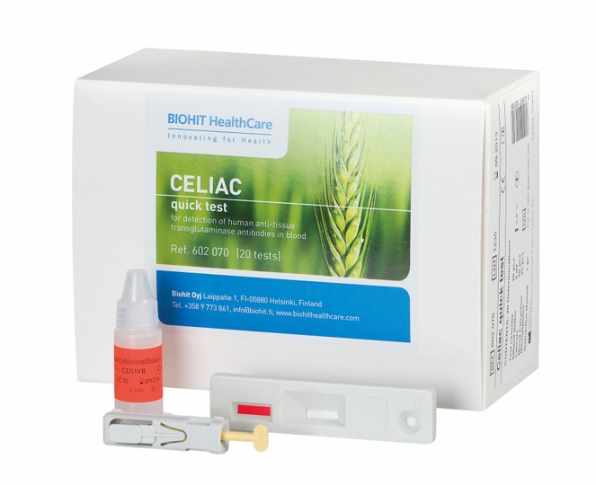 BIOHIT Celiac Quick Test. Near patient test for Celiac Disease (20