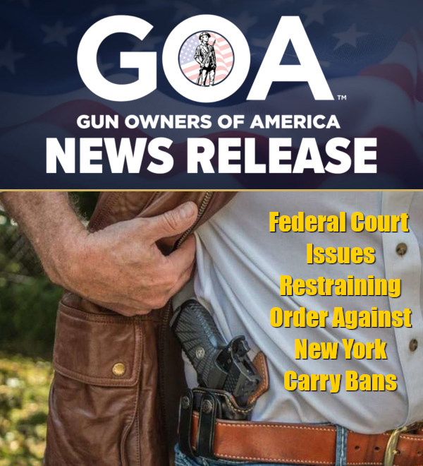 Unconstitutional New York State Concealed Carry Law Enjoined By Editor
