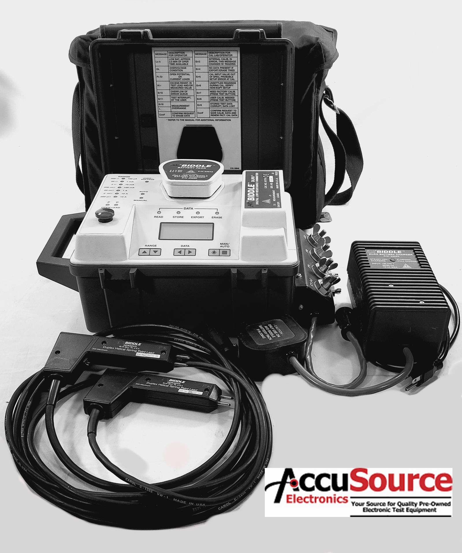 Megger DLRO10X for sale $1795.00 | In Stock | AccuSource Electronics