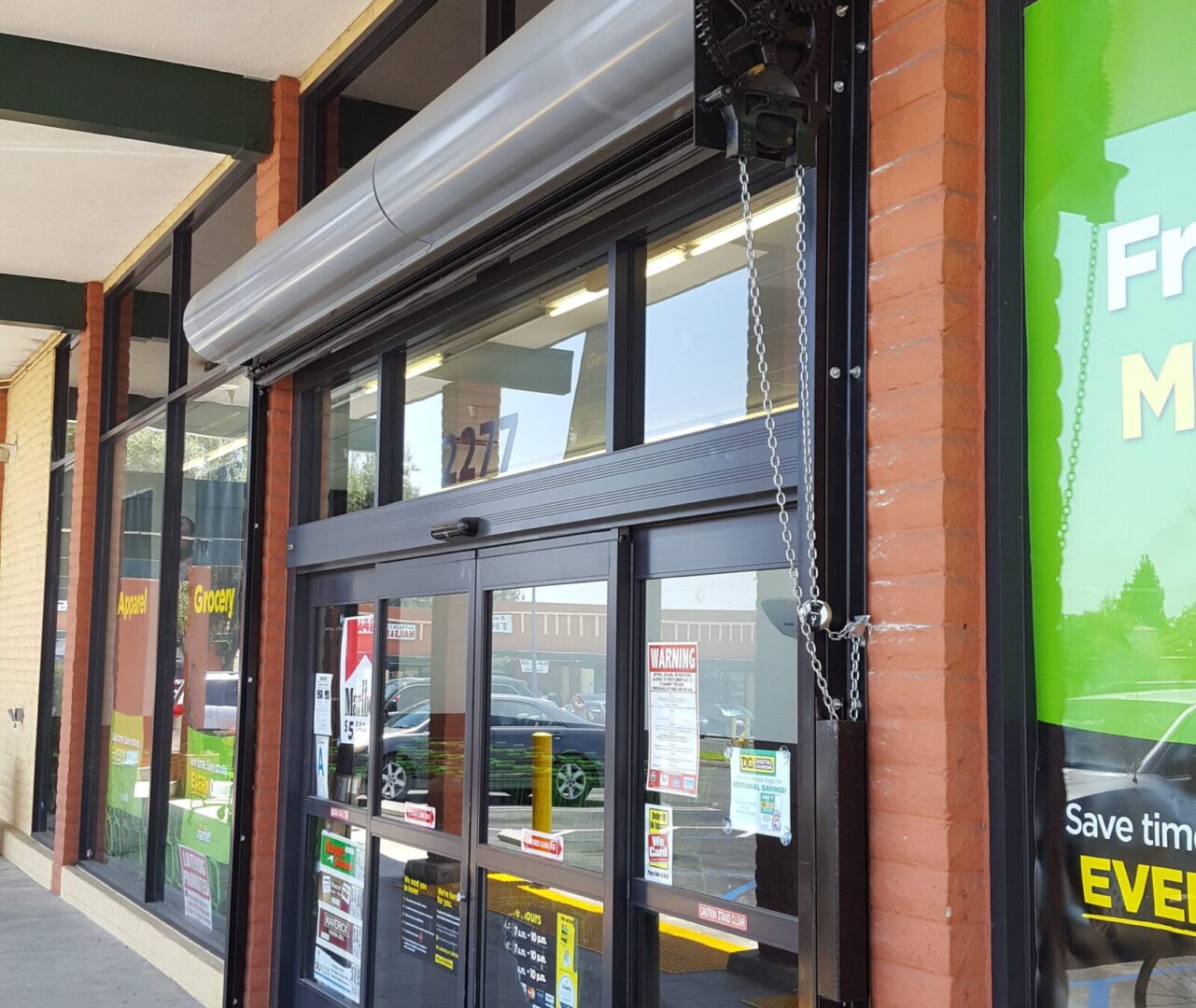 Commercial Storefront Garage Doors Installation San Jose CA by Access Commercial Door Company