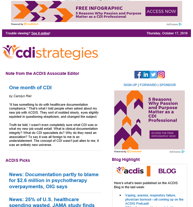 ACDIS update Helpful tips on getting into the CDI profession ACDIS(04)