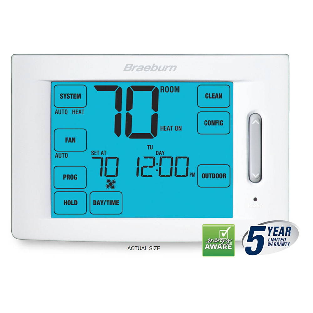 Braeburn Deluxe 6300 Touchscreen Universal Thermostat 4 Heat / 2 Cool