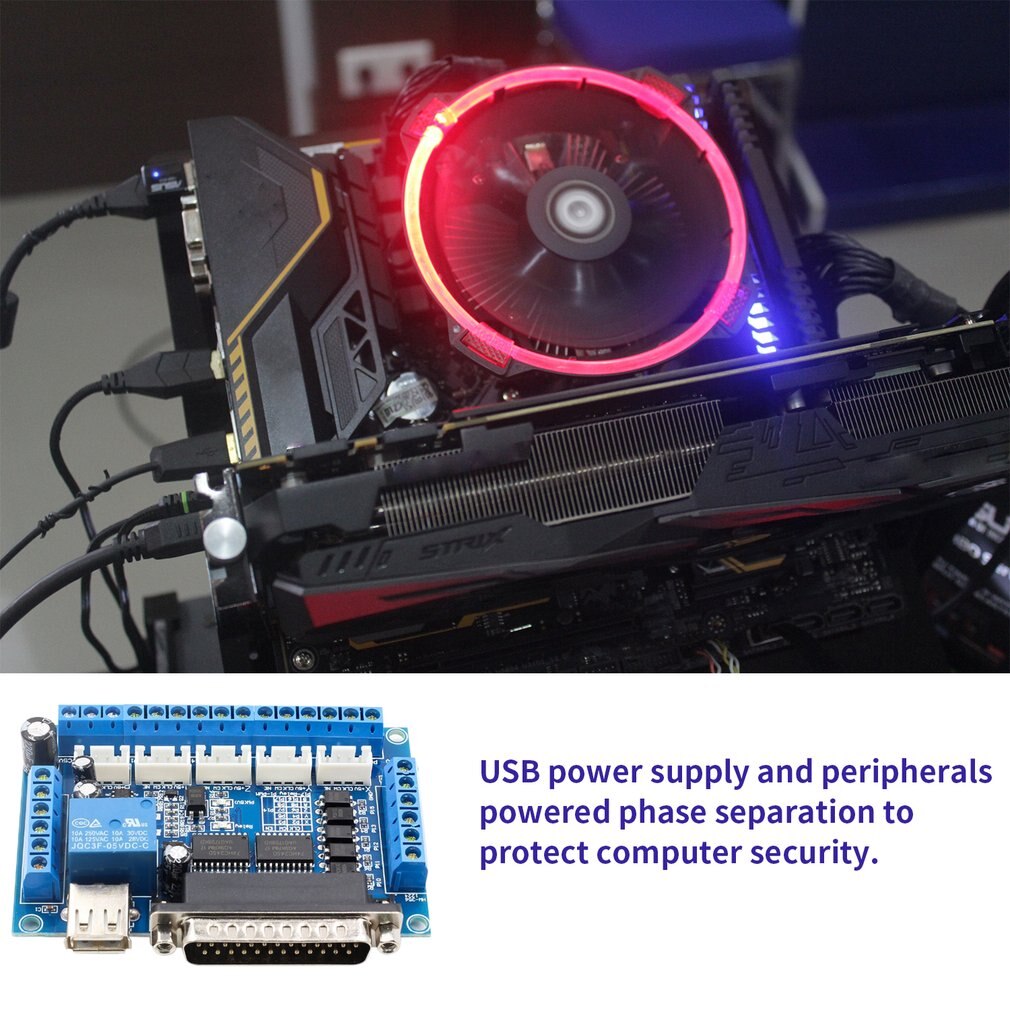 5 tengelyes CNC kitörési Board Stepper Motor Driver MACH3 Parallel Port