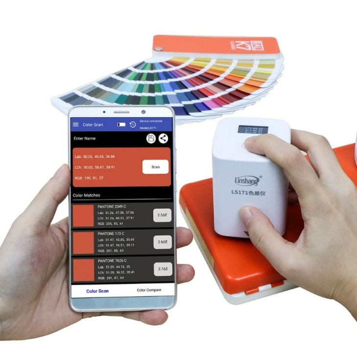 Ls171 Mobiltelefon App Portable Colorimeter Színes Oldalon A Screen