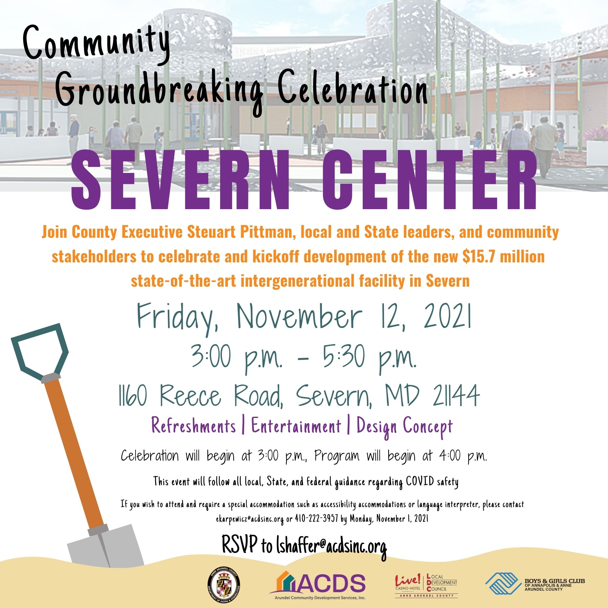 Severn Center Update & Save the Date!