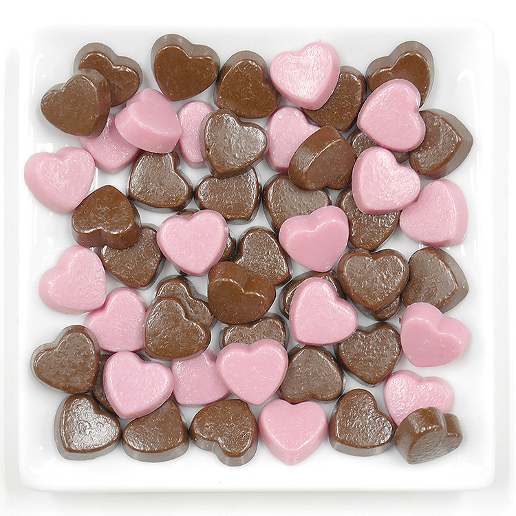 チョコレートトレー ハートアソート / 8枚 | お菓子・パン作りの型,お菓子作りの型,チョコレート型 | 通販 Tomiz 富澤商店 ミニハートチョコミックス【秋冬限定商品】□小さいハート型の２色（チョコ＆ストロベリー）のミックスチョコレート | 業務用 菓子 卸 エースホームページ