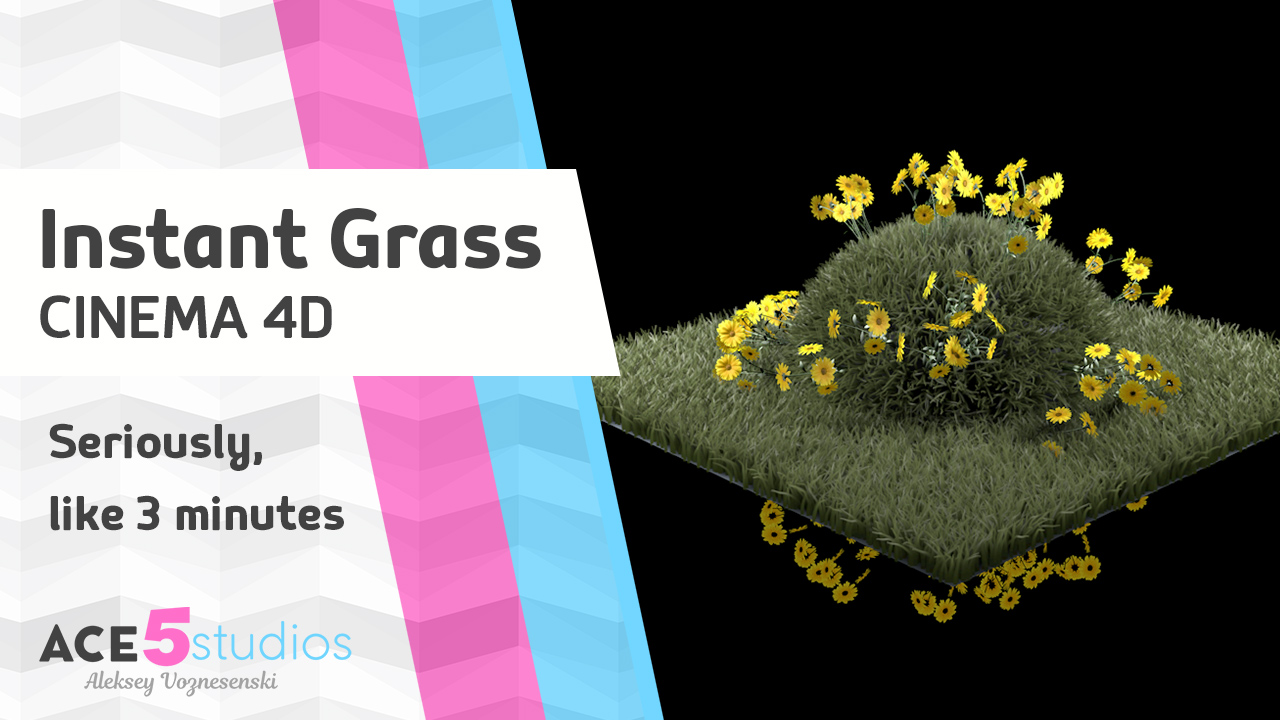Instant Grass tutorial Cinema 4D Create grass in under 3 minutes!