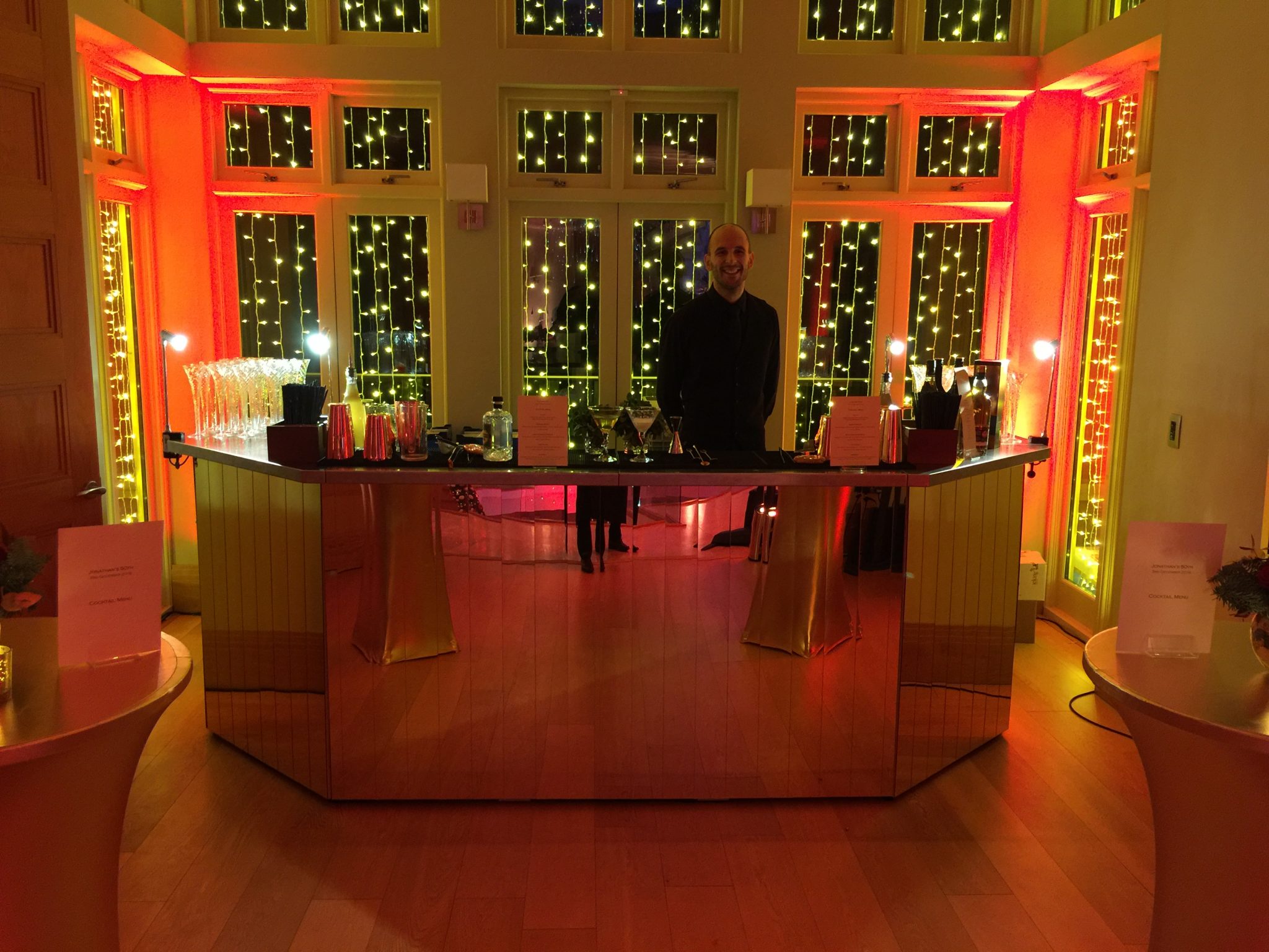 A Stunning Gold Mirrored Mobile Bar in St Hill, Surrey