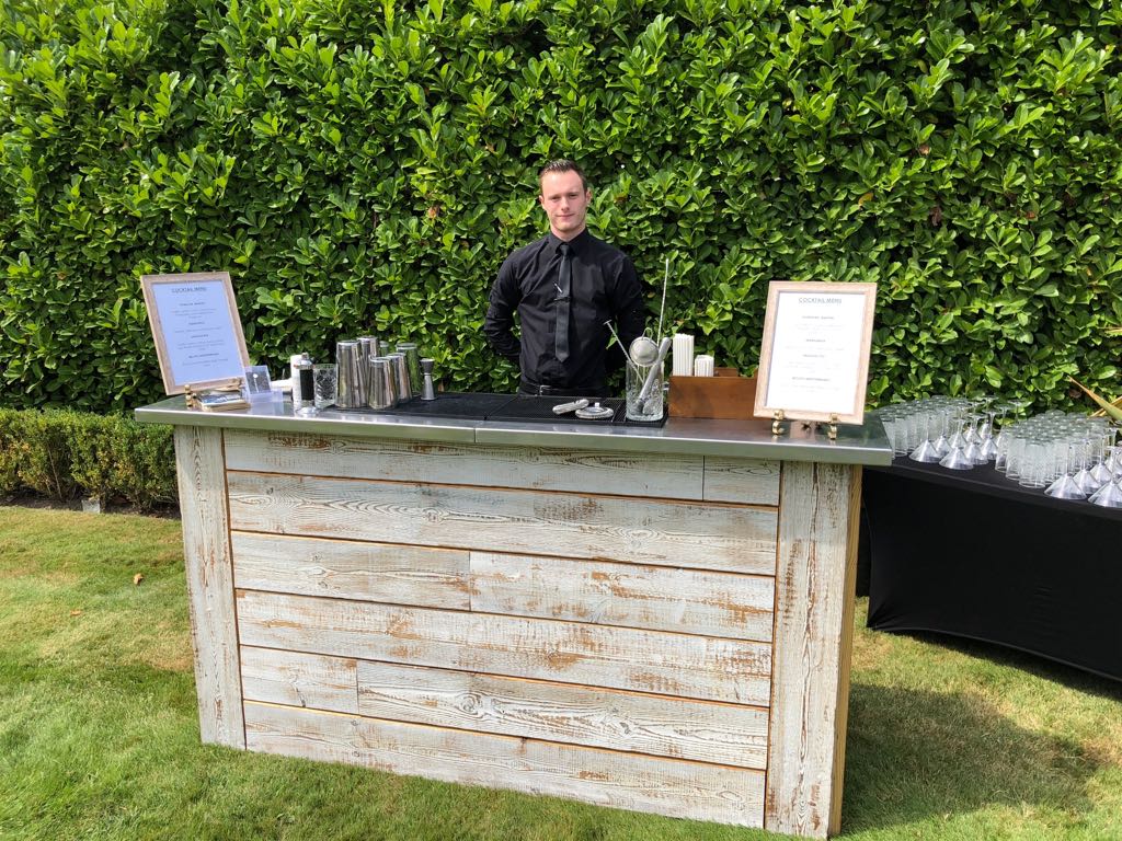 A garden cocktail bar and more for the bar hire Weybridge team Ace Bar Events