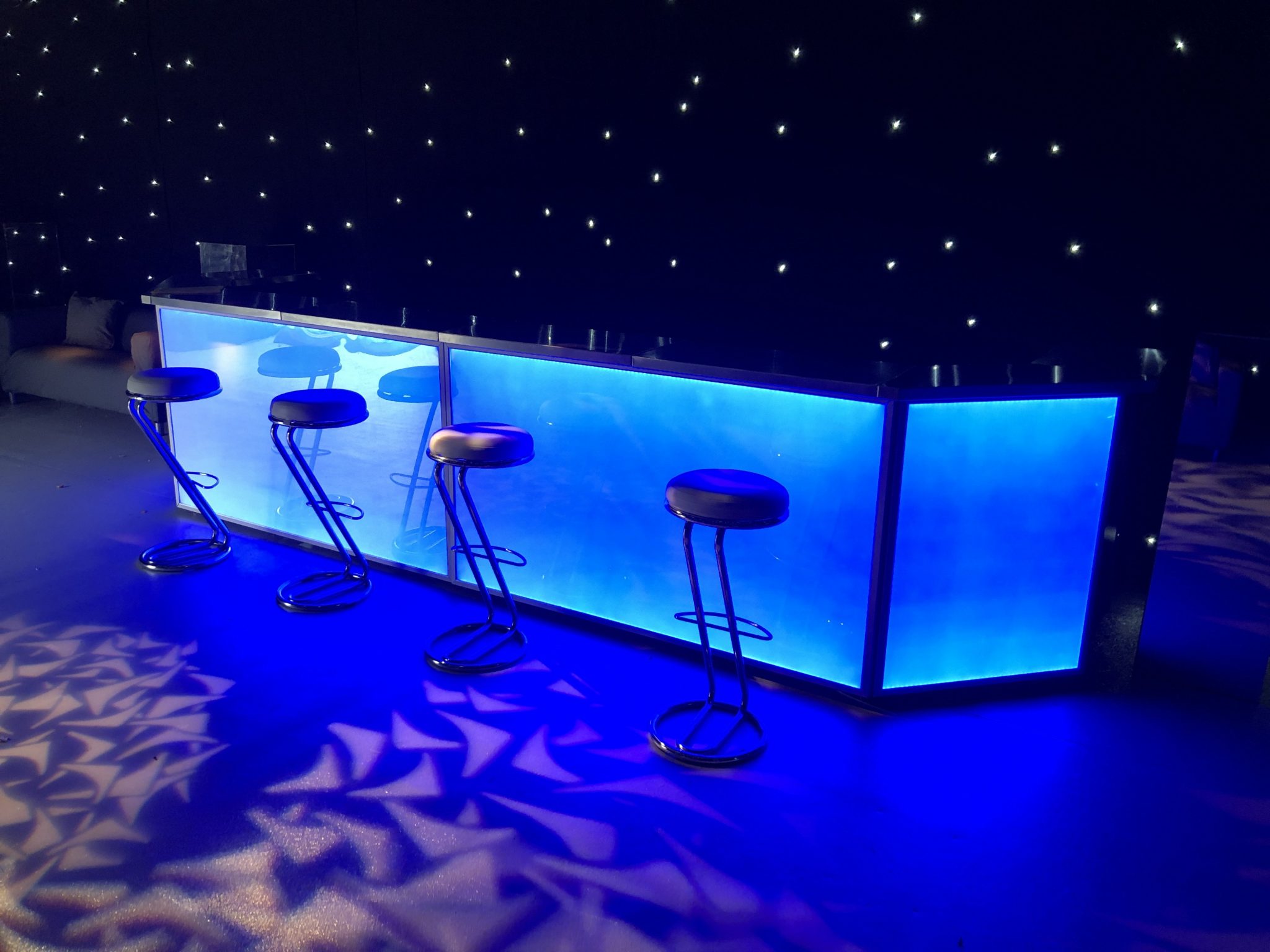 LED mobile bar hire for a private event in Cambridge Ace Bar Events
