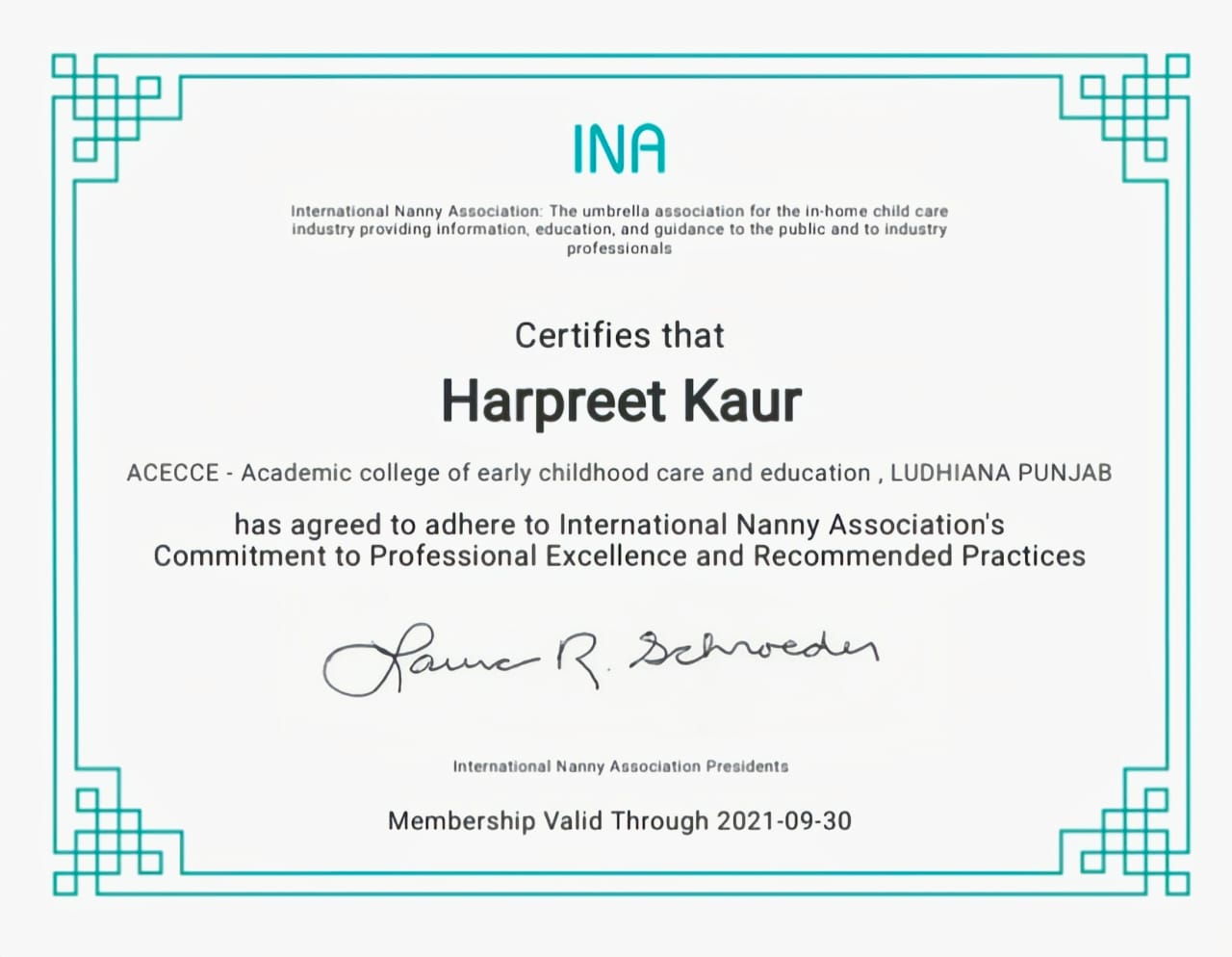 Authorization Certificate ACECCE