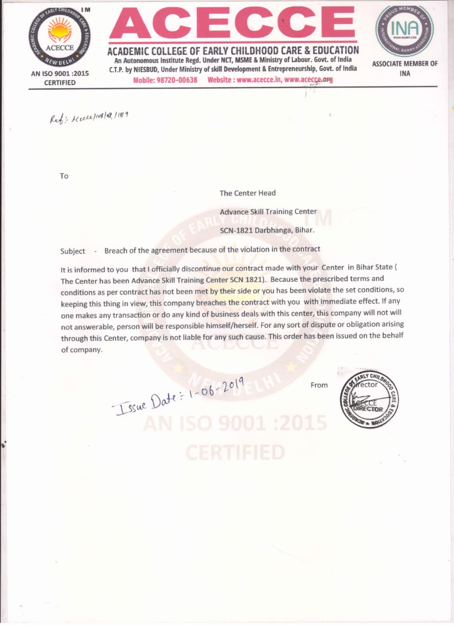 PUBLIC NOTICE ACECCE