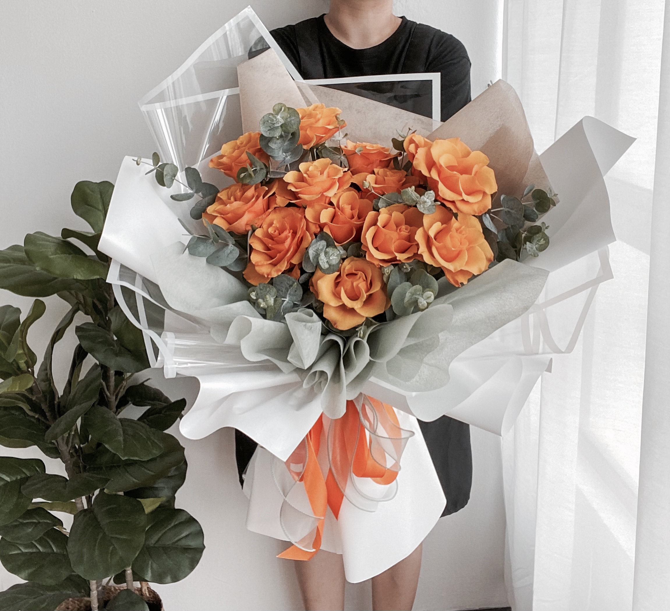 Orange Roses Bouquet Ace Flora