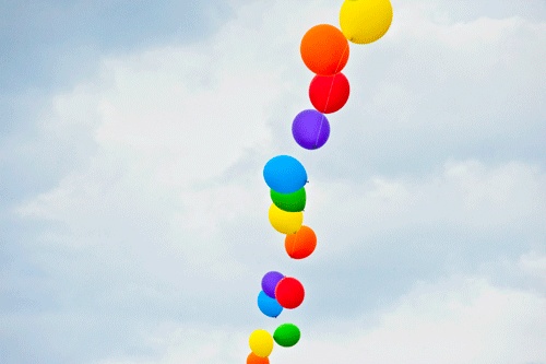 GIF Luftballons für Geburtstag oder andere Feierlichkeiten. 60 GIFs