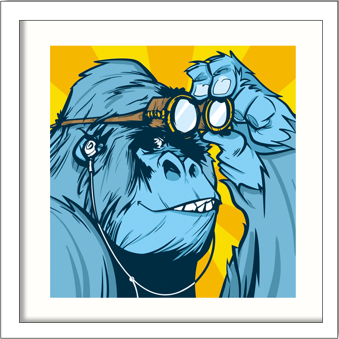 Gus Gorilla Animal Crackers Range Gorilla Wall Art Gus Gorilla