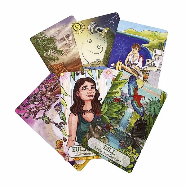 Printing Nature Oracle Cards Deck With Golden Edge Acelion