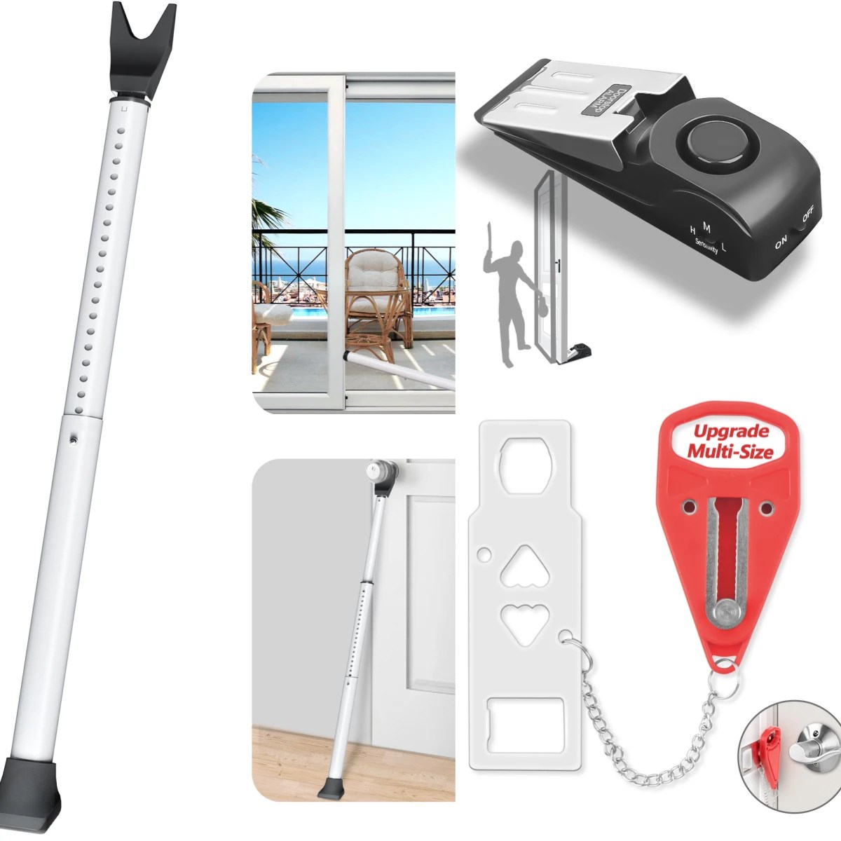 How does a portable door lock travel lock work?