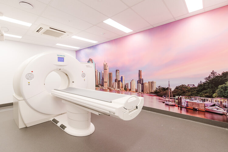 Acept QScan Clayfield CT room with Brisbane City Sunrise