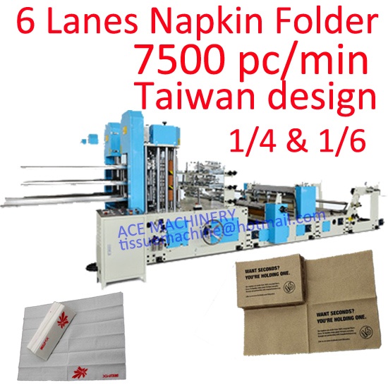 Napkin Folding Machine 7500 pc/min 6 LanesChina Manufacturers