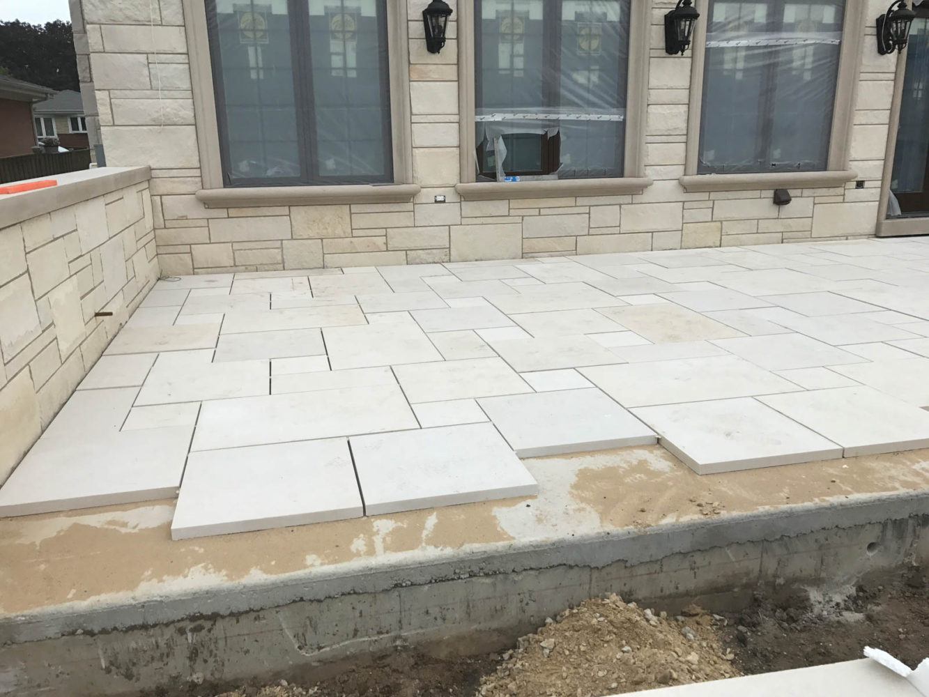 Paver work on the patio at Mango in Morton Grove America's Custom