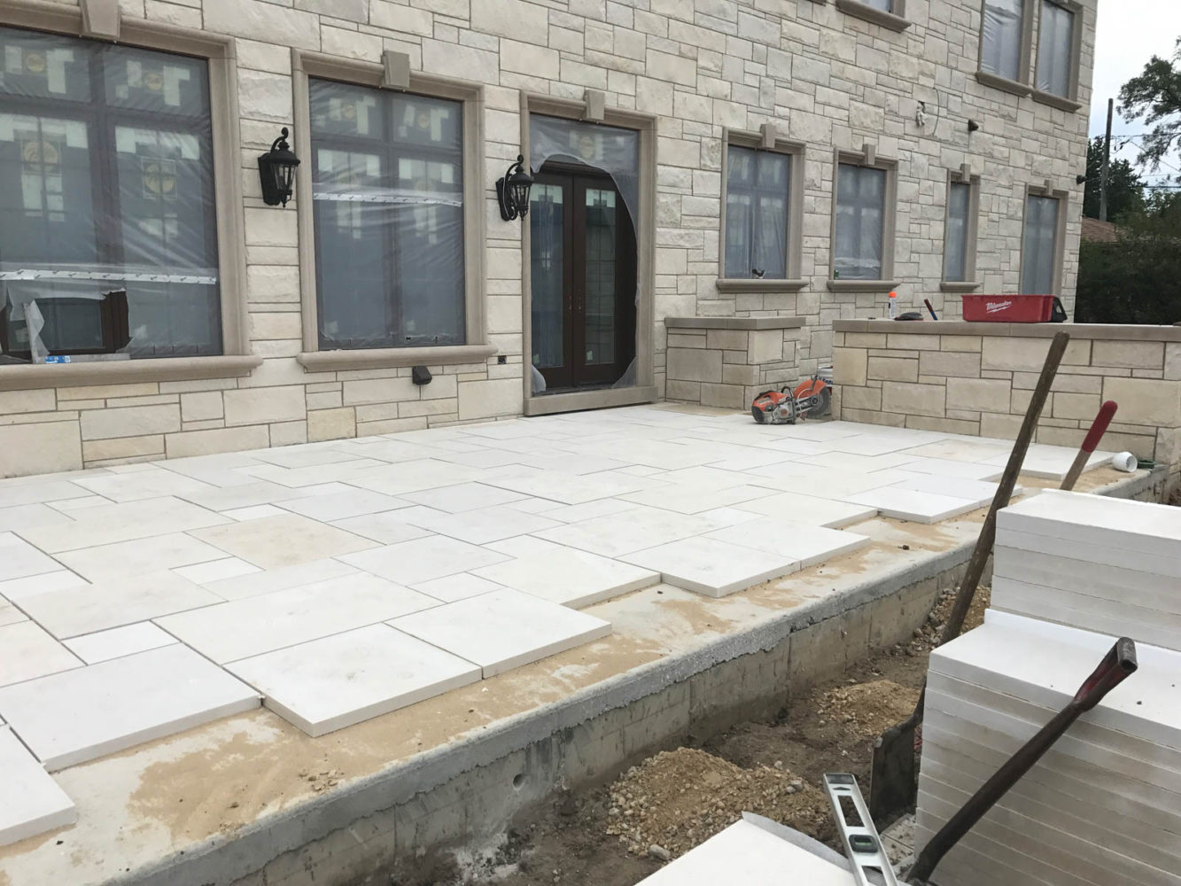 Paver work on the patio at Mango in Morton Grove America's Custom