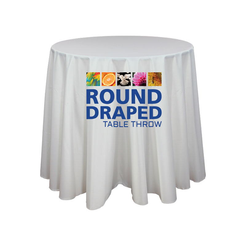 Printed Table Throw Covers For Round Tables ACI Design