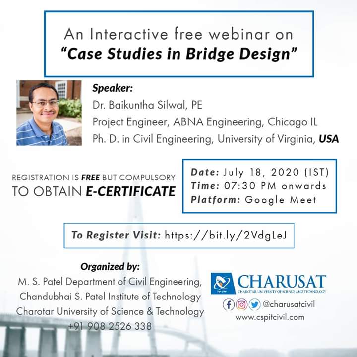 WEBINAR ON “CASE STUDIES IN BRIDGE DESIGN” civilengineeringevents