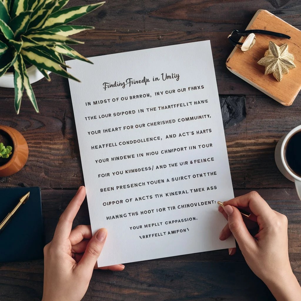 Acknowledgement For Funeral "Gratitude in Grief Honoring Those We've Lost"