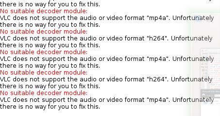 error codec vlc