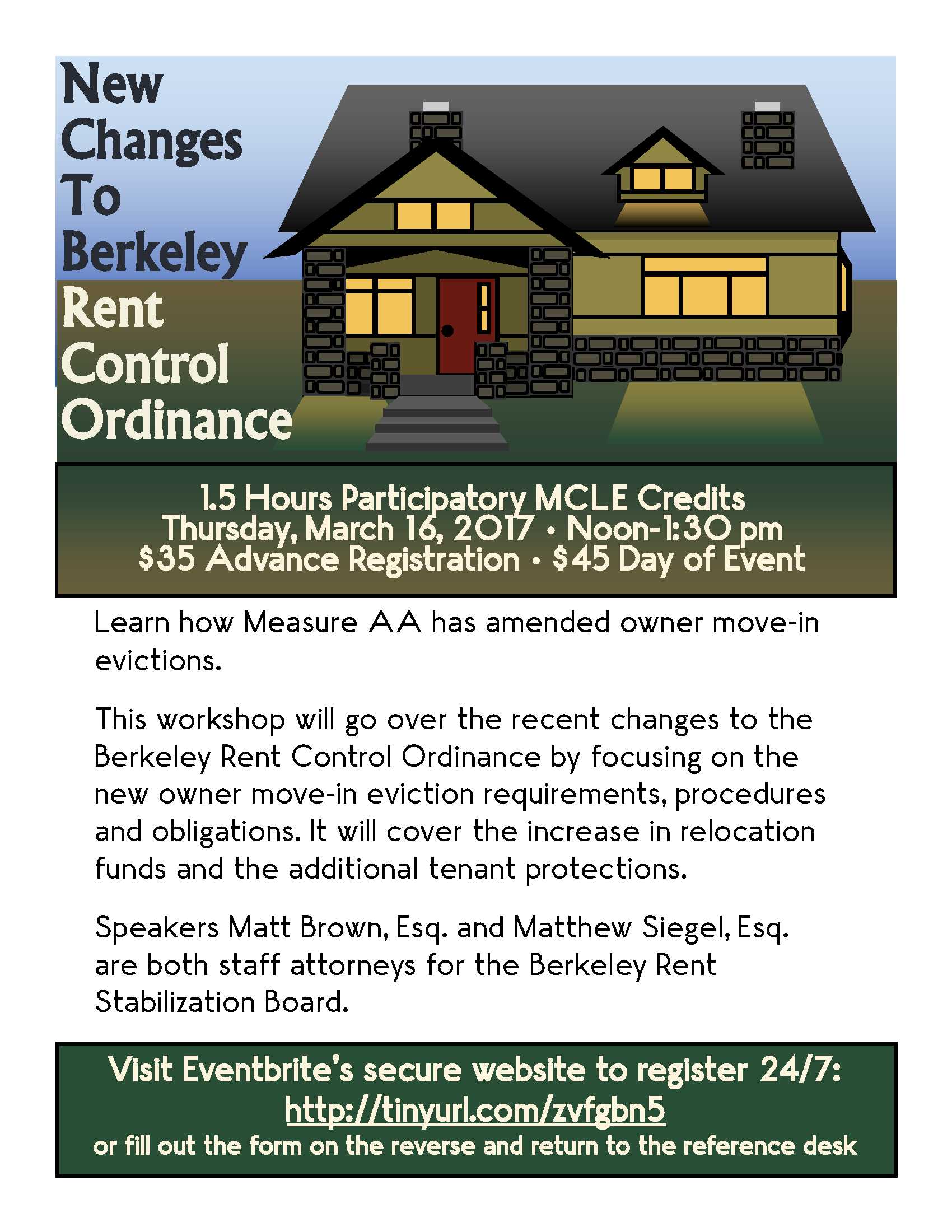 New Changes To Berkeley Rent Control Ordinance MCLE March 16 ACLL The Advance Sheet