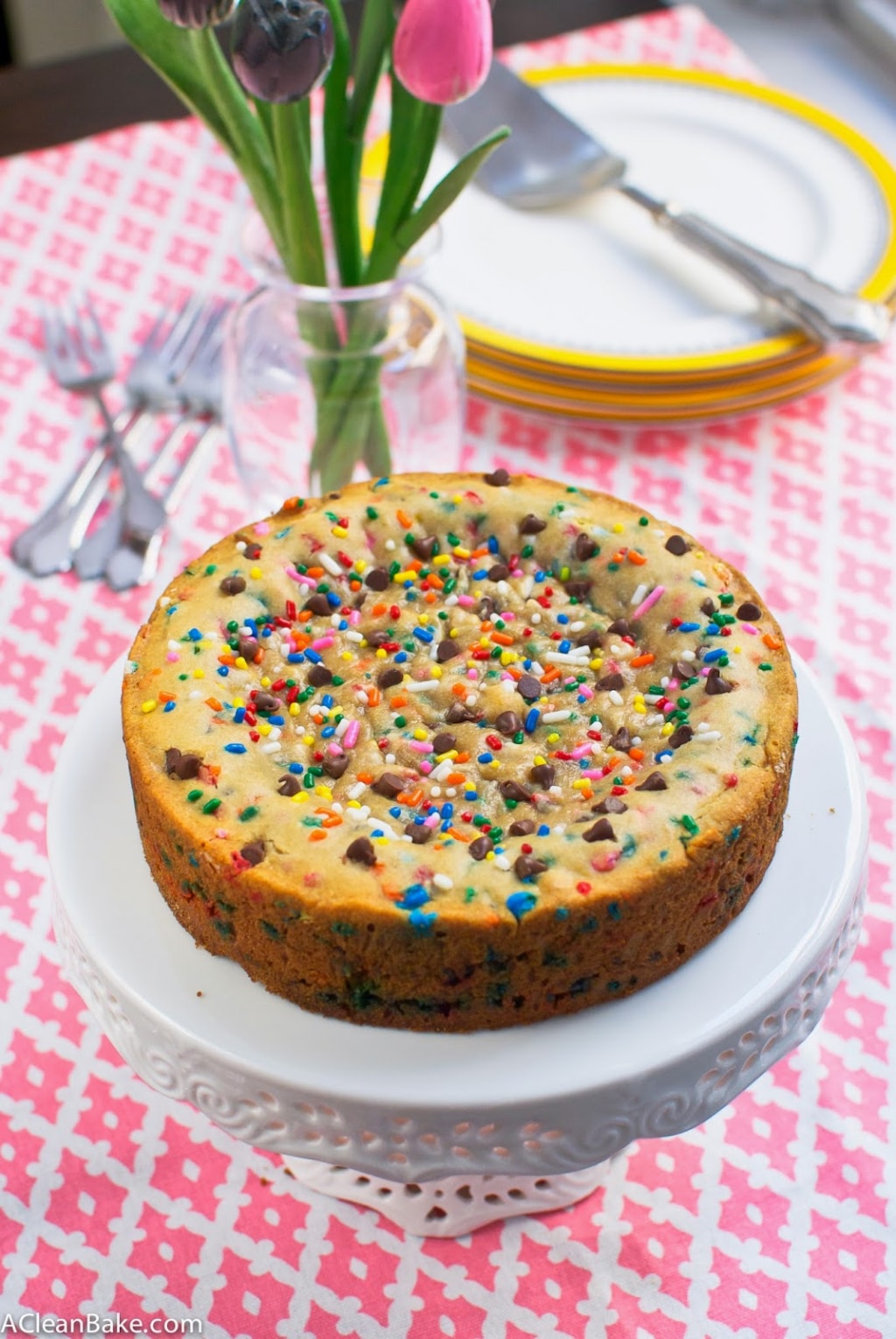 GlutenFree Deep Dish Chocolate Chip Cookie Cake