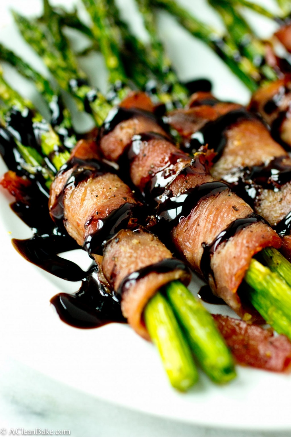 Bacon Wrapped Asparagus with Lemon Balsamic Reduction