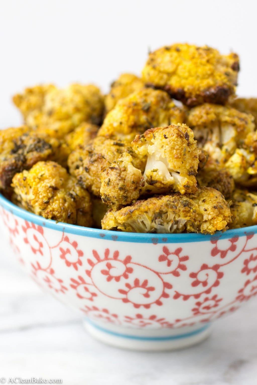 Roasted Cauliflower with Turmeric and Mint
