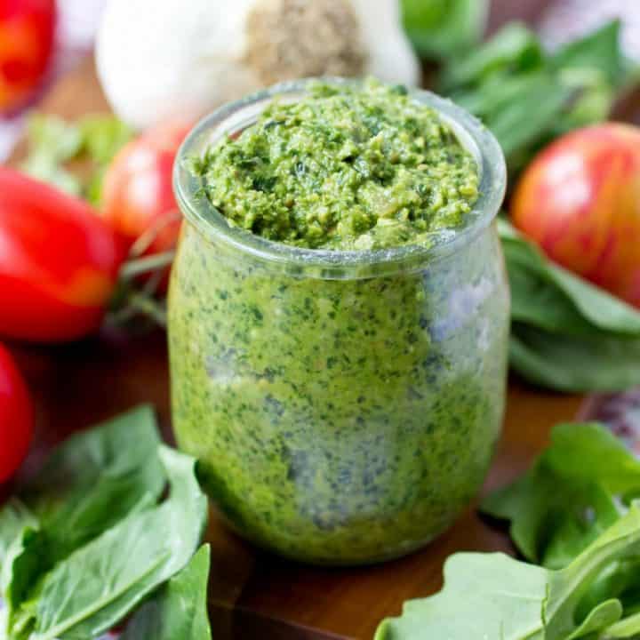 Arugula Pesto (Gluten Free, Paleo, and Vegan) A Clean Bake