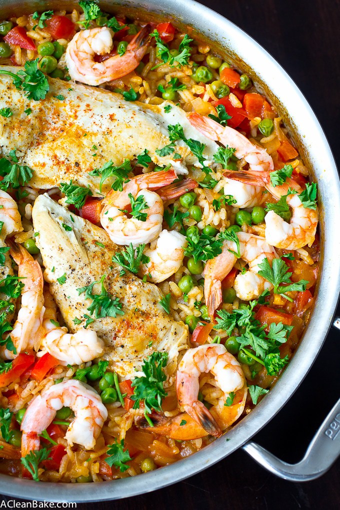 Paella AKA The One Pan Wonder Dinner (Gluten Free and Paleo) A Clean Bake