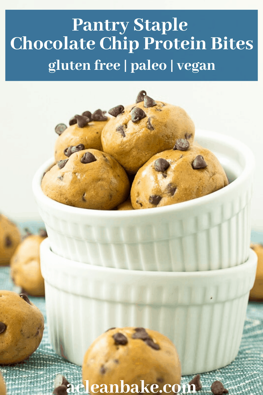 3Ingredient Chocolate Chip Cookie Dough Protein Bites