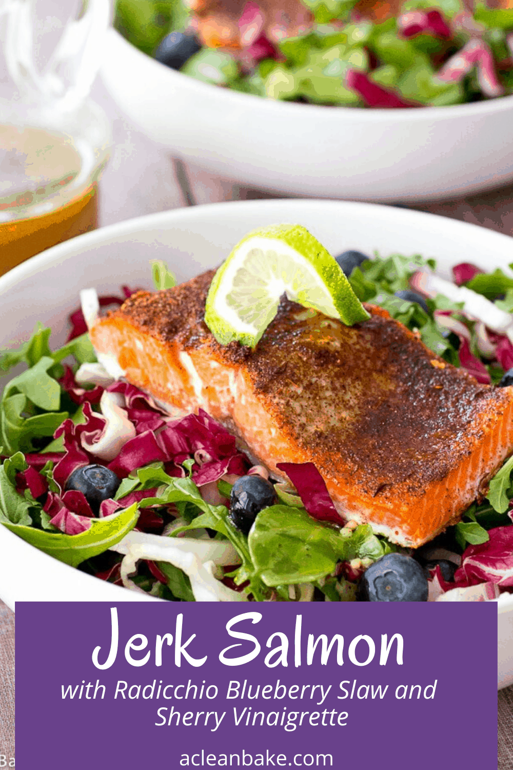 Paleo Jerk Salmon with Radicchio Slaw