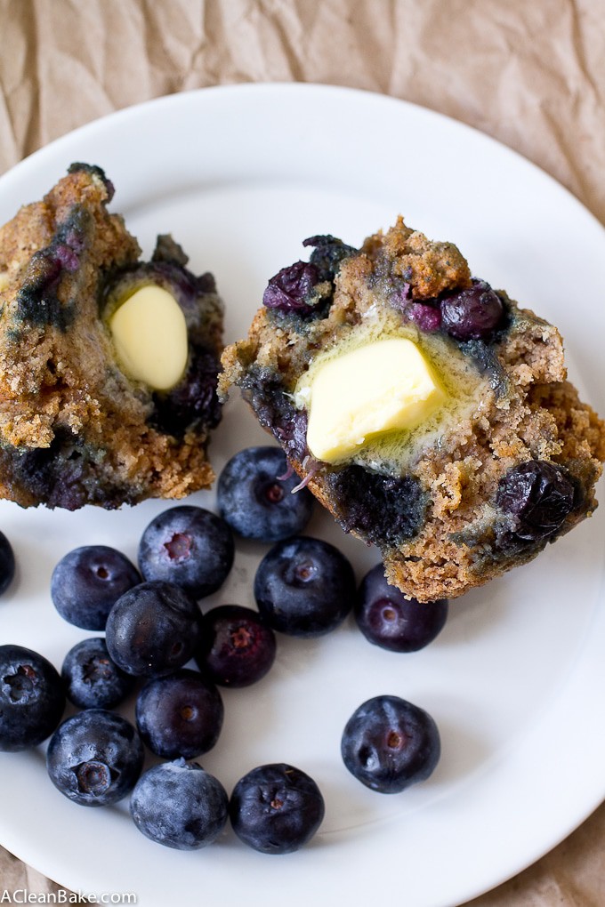 Paleo Banana Blueberry Muffins (Gluten Free, Low Carb)